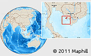 Shaded Relief Location Map of Tonle Sap