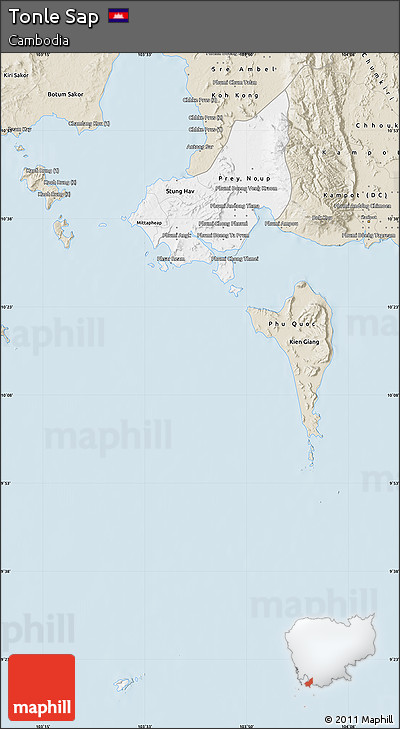 Classic Style Map of Tonle Sap