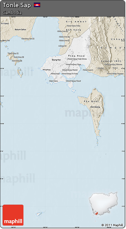 Classic Style Map of Tonle Sap