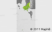 Physical Map of Tonle Sap, desaturated
