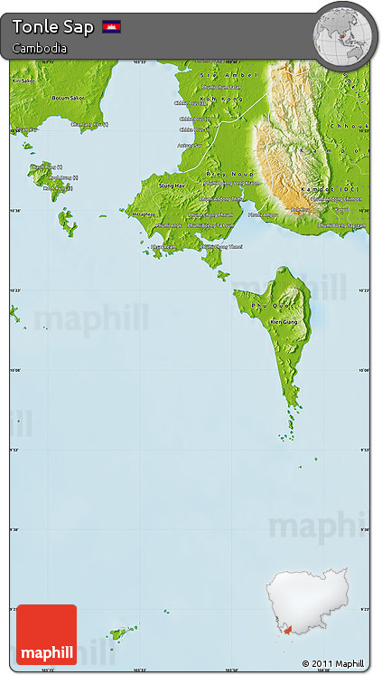 Physical Map of Tonle Sap