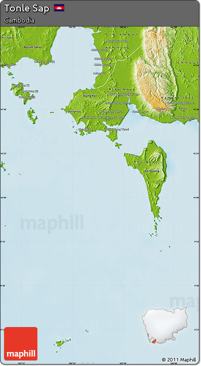 Physical Map of Tonle Sap