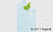 Physical Map of Tonle Sap, single color outside