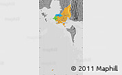 Political Map of Tonle Sap, desaturated