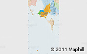 Political Map of Tonle Sap, lighten