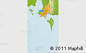 Political Map of Tonle Sap, physical outside