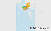 Political Map of Tonle Sap, single color outside