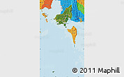 Satellite Map of Tonle Sap, political outside