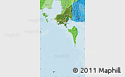 Satellite Map of Tonle Sap, political shades outside