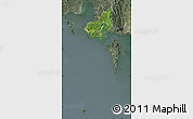 Satellite Map of Tonle Sap, semi-desaturated