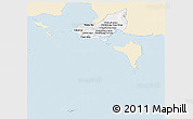 Classic Style Panoramic Map of Tonle Sap, single color outside