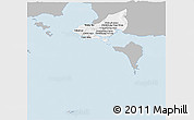 Gray Panoramic Map of Tonle Sap, single color outside