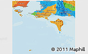 Political Panoramic Map of Prey Noup