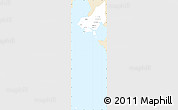 Classic Style Simple Map of Tonle Sap, single color outside