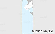 Gray Simple Map of Tonle Sap, single color outside