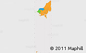 Political Simple Map of Tonle Sap, cropped outside