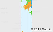 Political Shades Simple Map of Tonle Sap