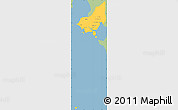 Savanna Style Simple Map of Tonle Sap, single color outside