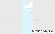 Silver Style Simple Map of Tonle Sap, single color outside
