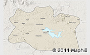 Shaded Relief 3D Map of Djerem, lighten