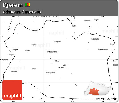 Blank Simple Map of Djerem