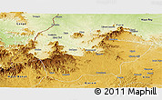 Physical Panoramic Map of Faro-Et-Deo