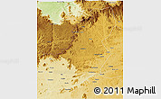 Physical 3D Map of Mayo-Banyo