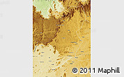 Physical Map of Mayo-Banyo