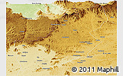 Physical Panoramic Map of Mayo-Banyo
