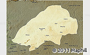 Physical 3D Map of Haute-Sanaga, darken