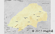 Physical 3D Map of Haute-Sanaga, desaturated