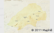 Physical 3D Map of Haute-Sanaga, lighten