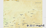 Physical 3D Map of Haute-Sanaga