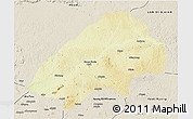 Physical 3D Map of Haute-Sanaga, shaded relief outside