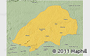 Savanna Style 3D Map of Haute-Sanaga
