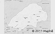 Silver Style 3D Map of Haute-Sanaga