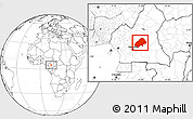 Blank Location Map of Haute-Sanaga