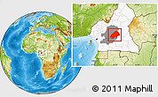 Physical Location Map of Haute-Sanaga, highlighted country, highlighted parent region