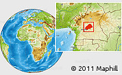 Physical Location Map of Haute-Sanaga