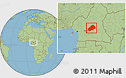 Savanna Style Location Map of Haute-Sanaga