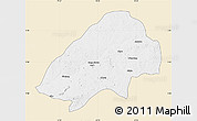 Classic Style Map of Haute-Sanaga, single color outside
