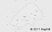 Silver Style Map of Haute-Sanaga, single color outside