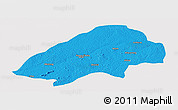 Political Panoramic Map of Haute-Sanaga, cropped outside