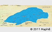 Political Panoramic Map of Haute-Sanaga, physical outside