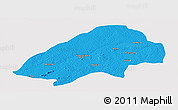 Political Panoramic Map of Haute-Sanaga, single color outside
