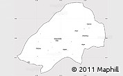 Silver Style Simple Map of Haute-Sanaga, cropped outside