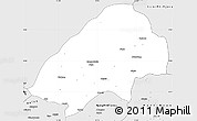 Silver Style Simple Map of Haute-Sanaga
