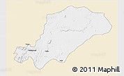 Classic Style 3D Map of Mbam, single color outside