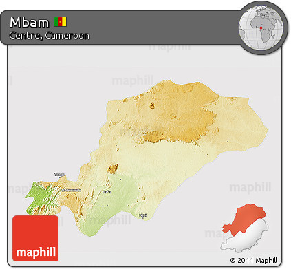 Physical 3D Map of Mbam, cropped outside