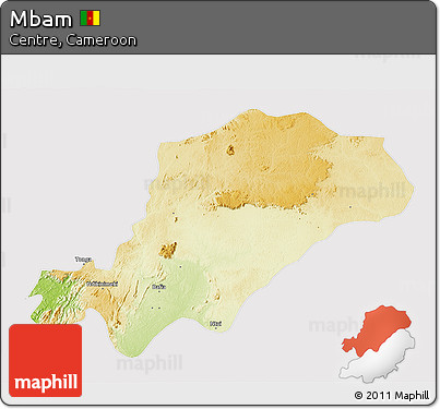 Physical 3D Map of Mbam, cropped outside